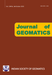 Volume 13 No 2 October 2019 ISG I Indian Society Of Geomatics ISG